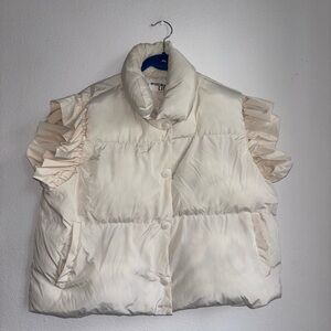 Bucket List white/cream Puffer Vest M